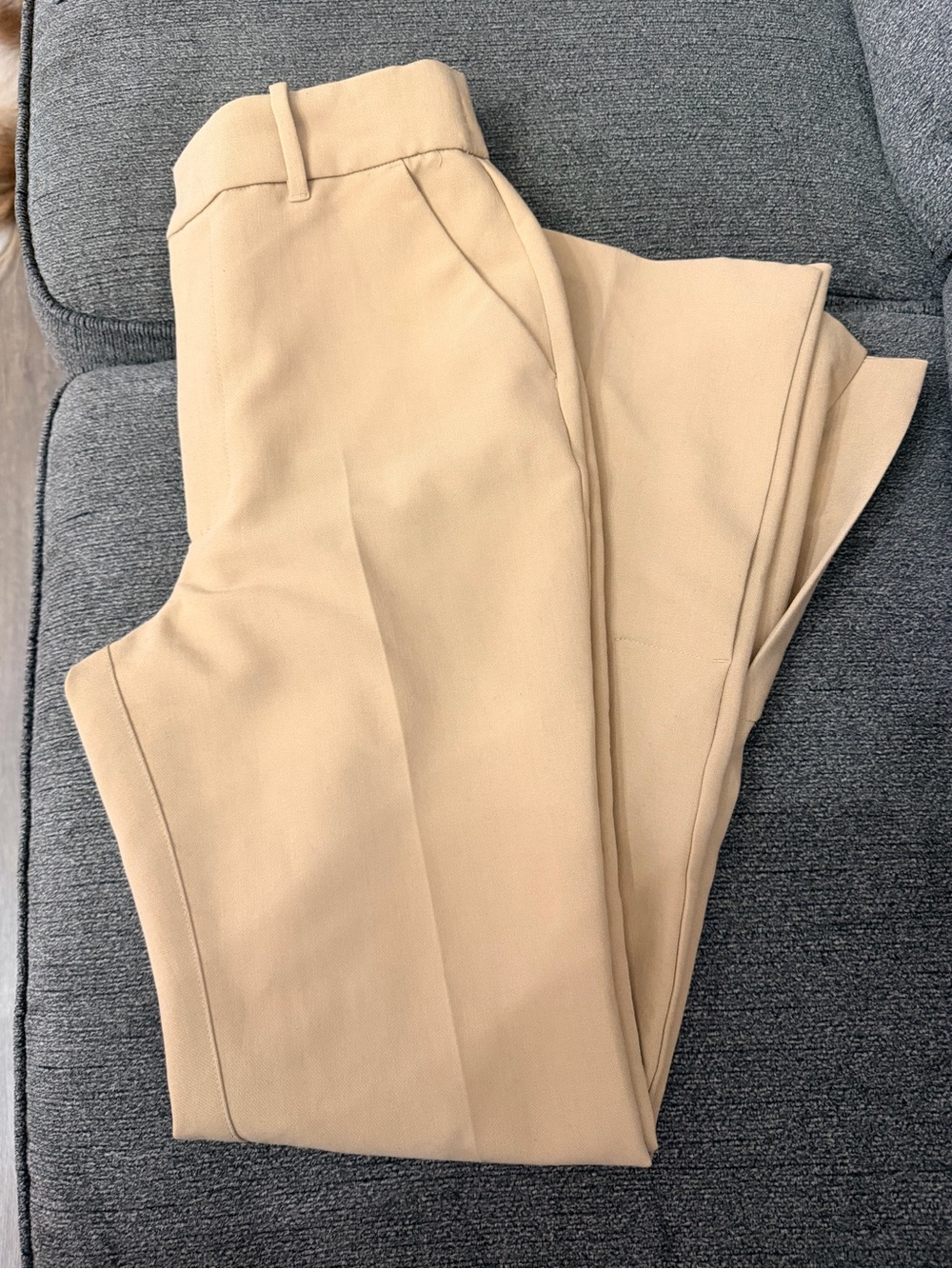 Abercrombie & Fitch Women's Tailored Beige Trousers